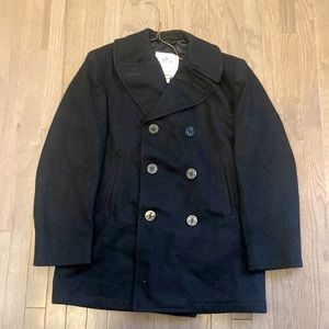 Black Pea Coat 40R